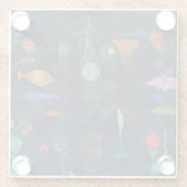 Paul Klee Fish Magic Abstrakte Malerei Grafik Glasuntersetzer (Rückseite)