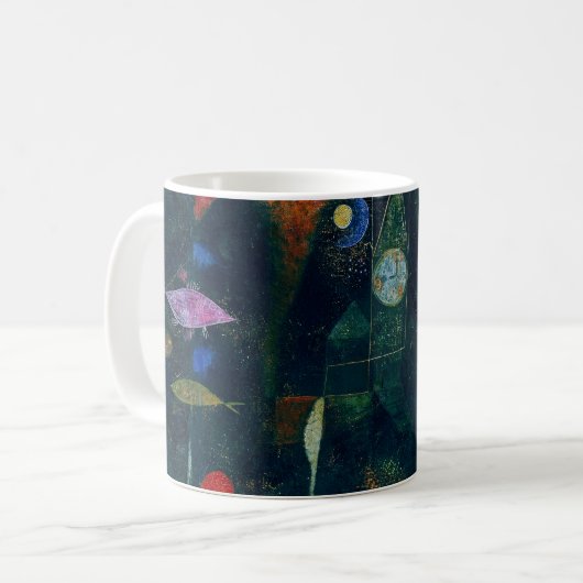 Paul Klee Fish Magic Abstrakte Malerei Grafik Kaffeetasse (Vorderseite Links)