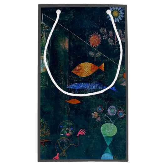 Paul Klee Fish Magic Abstrakte Malerei Grafik Kleine Geschenktüte (Rückseite)