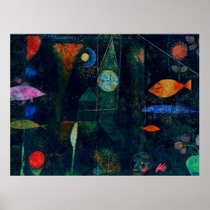 Paul Klee Fish Magic Abstrakte Malerei Grafik Kuns Poster