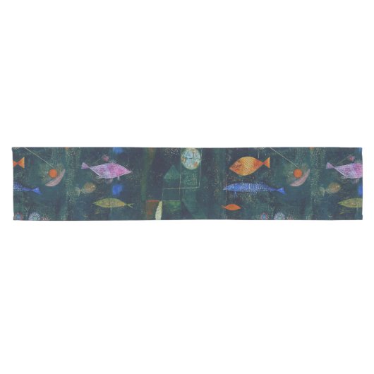 Paul Klee Fish Magic Abstrakte Malerei Grafik Kurzer Tischläufer (Horizontal)