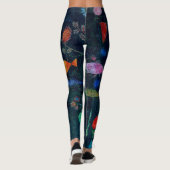 Paul Klee Fish Magic Abstrakte Malerei Grafik Leggings (Rückseite)