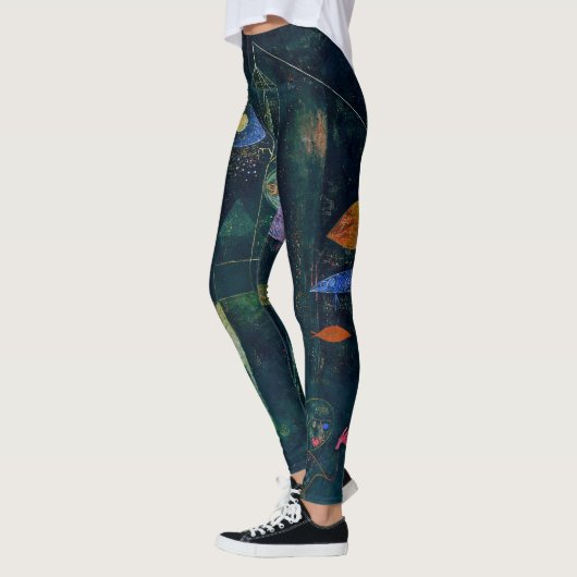 Paul Klee Fish Magic Abstrakte Malerei Grafik Leggings (Links)
