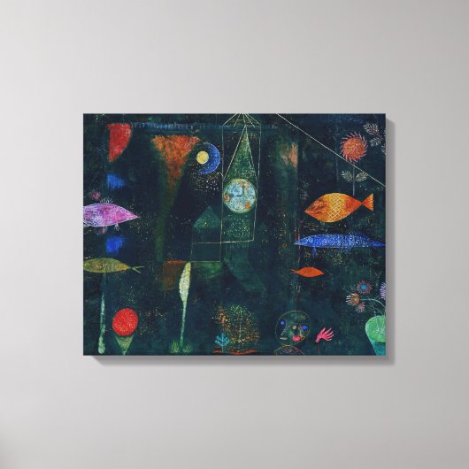 Paul Klee Fish Magic Abstrakte Malerei Grafik Leinwanddruck (Vorderseite)