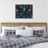Paul Klee Fish Magic Abstrakte Malerei Grafik Leinwanddruck (Insitu (Schlafzimmer))