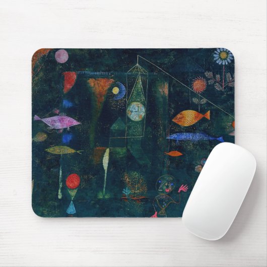Paul Klee Fish Magic Abstrakte Malerei Grafik Mousepad (Mit Mouse)