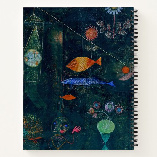 Paul Klee Fish Magic Abstrakte Malerei Grafik Notizblock (Rückseite)