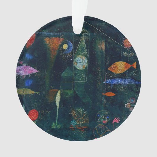 Paul Klee Fish Magic Abstrakte Malerei Grafik Ornament (Vorderseite)