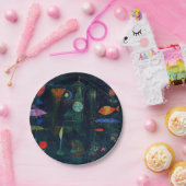 Paul Klee Fish Magic Abstrakte Malerei Grafik Pappteller (Party)