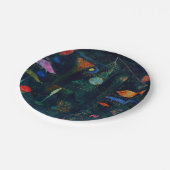 Paul Klee Fish Magic Abstrakte Malerei Grafik Pappteller (Schrägansicht)