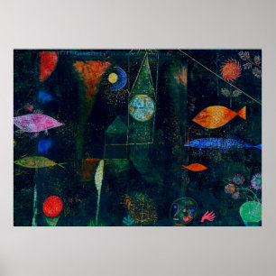 Paul Klee Fish Magic Abstrakte Malerei Grafik Poster