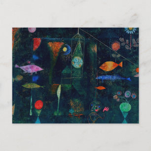 Paul Klee Fish Magic Abstrakte Malerei Grafik Postkarte