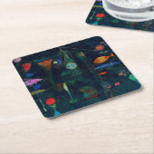 Paul Klee Fish Magic Abstrakte Malerei Grafik Rechteckiger Pappuntersetzer (angewinkelt)