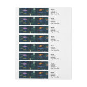 Paul Klee Fish Magic Abstrakte Malerei Grafik Rundum-Adressaufkleber (Bogen)