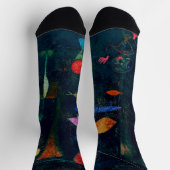 Paul Klee Fish Magic Abstrakte Malerei Grafik Socken (Oben)