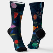 Paul Klee Fish Magic Abstrakte Malerei Grafik Socken (Gewinkelt)