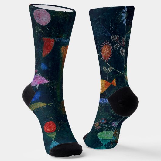 Paul Klee Fish Magic Abstrakte Malerei Grafik Socken (Gewinkelt)