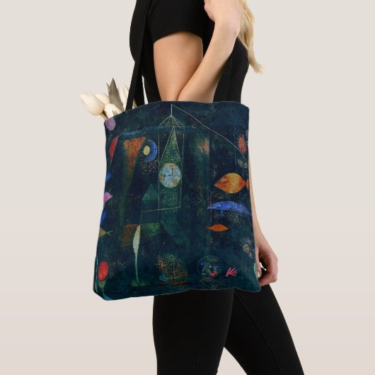 Paul Klee Fish Magic Abstrakte Malerei Grafik Tasche (Von Nahem)
