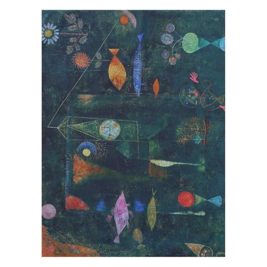 Paul Klee Fish Magic Abstrakte Malerei Grafik Tischdecke (Vorderseite)