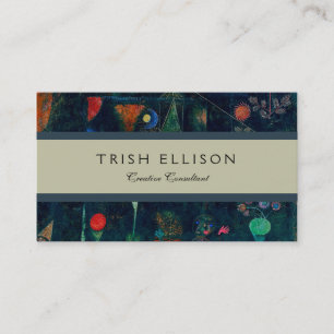 Paul Klee Fish Magic Abstrakte Malerei Grafik Visitenkarte