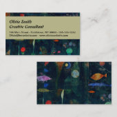 Paul Klee Fish Magic Abstrakte Malerei Grafik Visitenkarte (Vorne/Hinten)