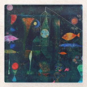Paul Klee Fish Magic Abstrakte Malerei Grafische K Glasuntersetzer