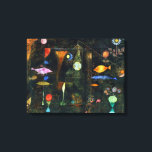 Paul Klee Fish Magic Leinwanddruck<br><div class="desc">Ein magischer Bereich,  in dem sich Fische mit den Himmelskörpern und den terrestrischen Blume und Tieren vermischen.</div>