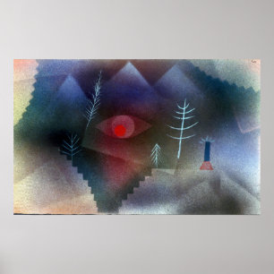 Paul Klee-flüchtiger Blick einer Landschaft Poster