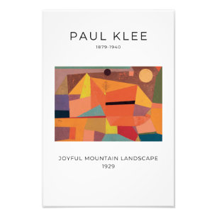 Paul Klee, Fröhliche Berglandschaft, Abstrakte Kun Fotodruck