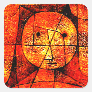 Paul Klee - Gaze, abstrakte Kunst, Quadratischer Aufkleber