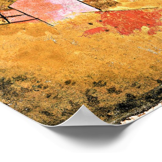 Paul Klee, Gemälde, Revolving House, Poster (Ecke)