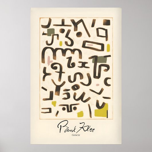 Paul Klee Gesetz Abstrakte Symbole Moderne Kunst D Poster (Vorne)
