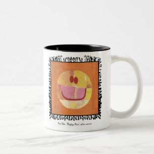 Paul klee glückliche Gesichts-Tasse Zweifarbige Tasse