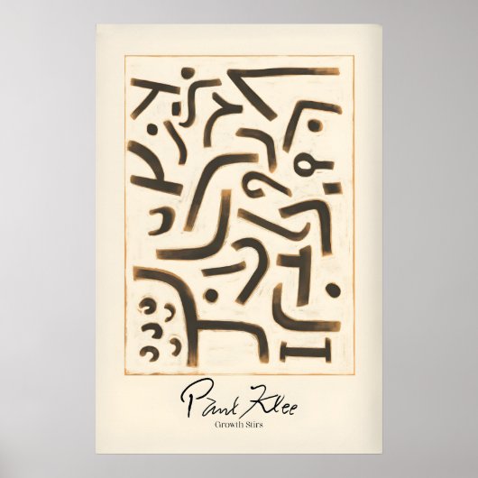 Paul Klee Growth Stirs Abstrakter Kunstdruck Moder Poster (Vorne)