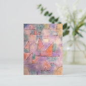 Paul Klee - Hafen mit Segelschiffen Postkarte (Stehend Vorderseite)