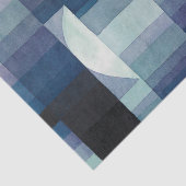 Paul Klee Harbinger vom Herbst. Geometrischer Blau Seidenpapier (Ausschnitt)