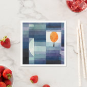 Paul Klee Harbinger vom Herbst. Geometrischer Blau Serviette (Beispiel)