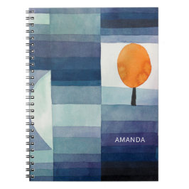 Paul Klee Harbinger vom Herbst. Vintage blaue Kuns Notizblock