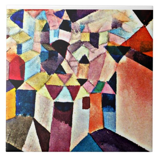 Paul Klee, Insight into a City, Fliese (Vorderseite)