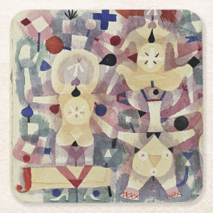 Paul Klee, Karneval im Schnee, Rechteckiger Pappuntersetzer