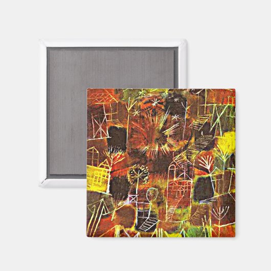 Paul Klee, kosmische Zusammensetzung, Magnet (Vorderseite/Rückseite)