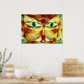 Paul Klee Kunstposter: Katze und Vögel Poster (Küche)