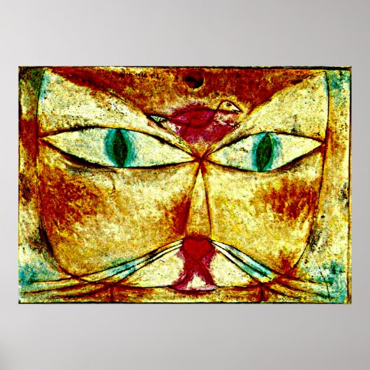 Paul Klee Kunstposter: Katze und Vögel Poster (Vorne)