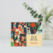Paul Klee Kunstsammlung und Zitat: Ein Auge sieht. Postkarte (Stehend Vorderseite)