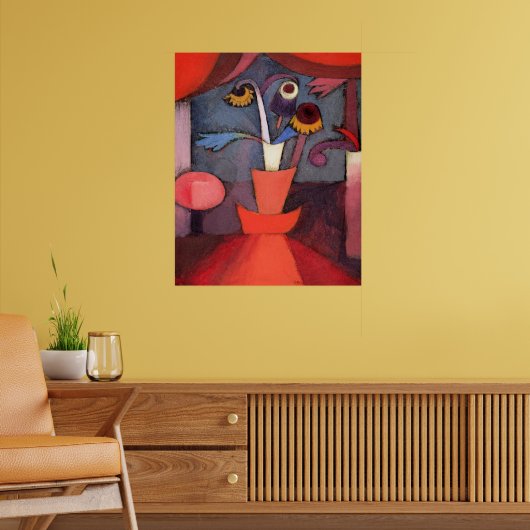 Paul Klee Kunstwerk, Herbstblume, Poster (Wohnzimmer 2)