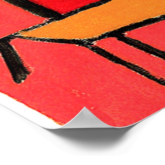 Paul Klee Kunstwerk, Hitze Poster (Ecke)