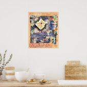 Paul Klee Kunstwerk, Landschaft zerstört Poster (Küche)