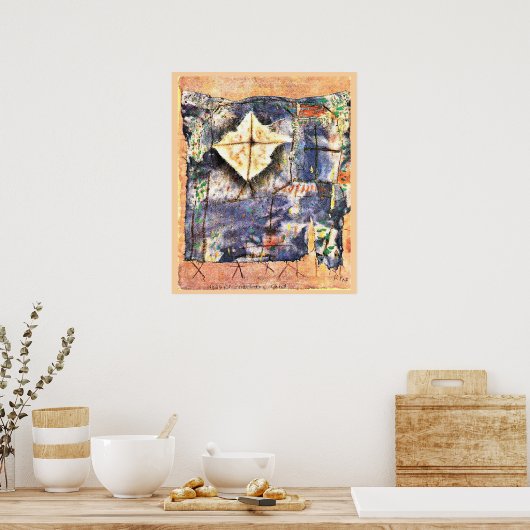 Paul Klee Kunstwerk, Landschaft zerstört Poster (Küche)