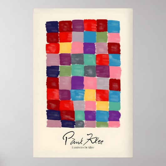 Paul Klee L Univers De Klee Farbige Quadrate Poster (Vorne)