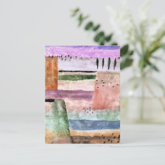 Paul Klee, Landschaft mit Pappeln, Postkarte (Stehend Vorderseite)